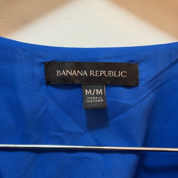 Banana Republic Blue Paisley V-Neck Maxi Dress - Size Medium - Boho Summer - Picture 4 of 5